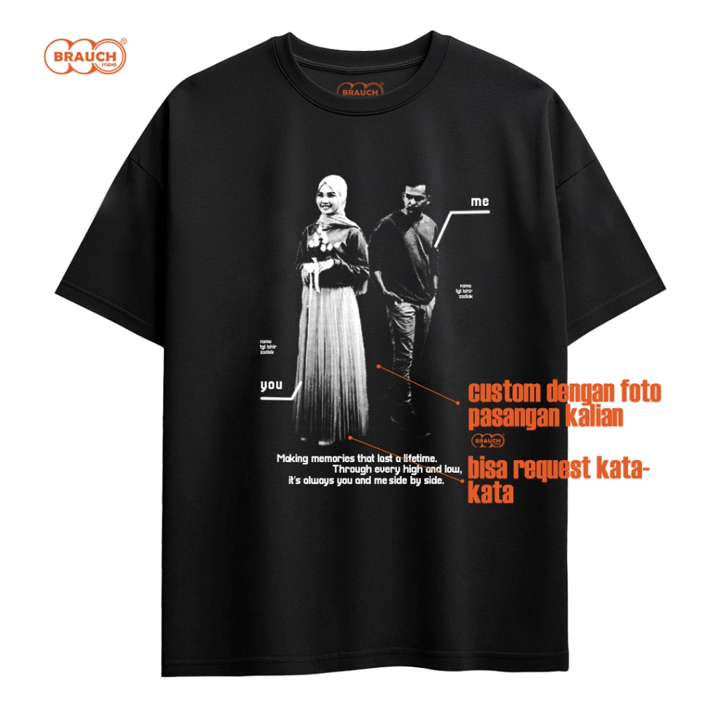 brauchstudio Couple - Kaos Custom Foto Pria Wanita Baju couple Pasangan