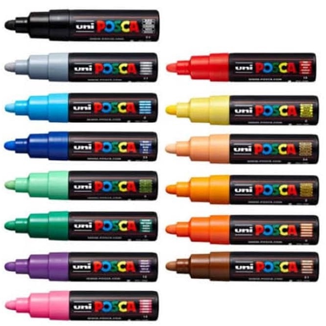

KODE W13F Uni POSCA Paint Marker PC7m Round Tip 5555mm