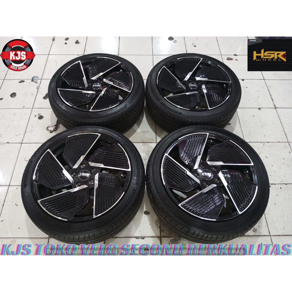 READY STOK VELG RACING SECOND MODEL HSR RAIJUA RING 18 LEBAR 8 RATA PCD 5X114,3 OFFSET 45 WARNA BLAC