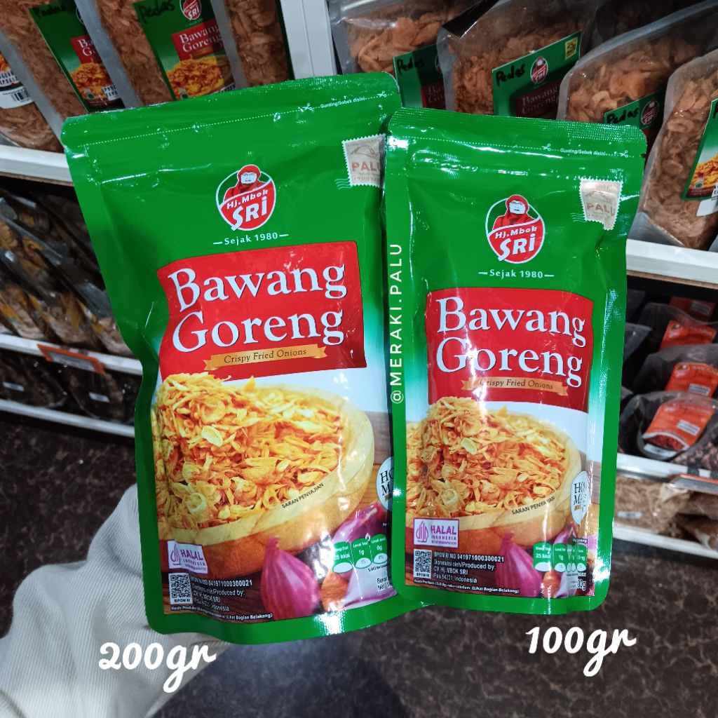 

Bawang Goreng Palu 200gr Hj Mbok Sri Oleh Oleh khas Palu Sulawesi Tengah