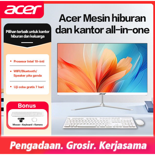SW17 Acer Komputer Full Set PC All-in-One Baru, Prosesor Core i5/i7, RAM 8G/16G, SSD 256G/512G,
