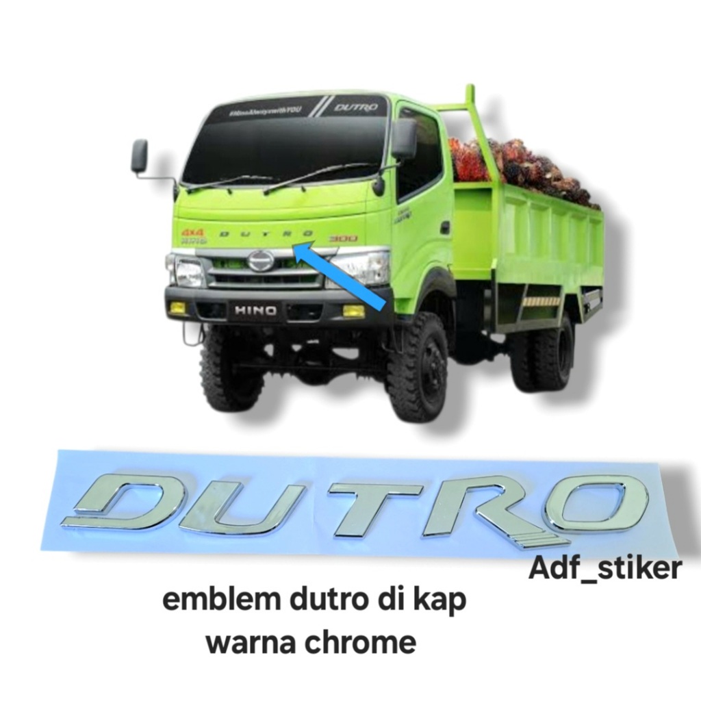 Emblem dutro hino 300 timbul chrome / emblem hino 300 dutro sudah ada prekatnya / dutro