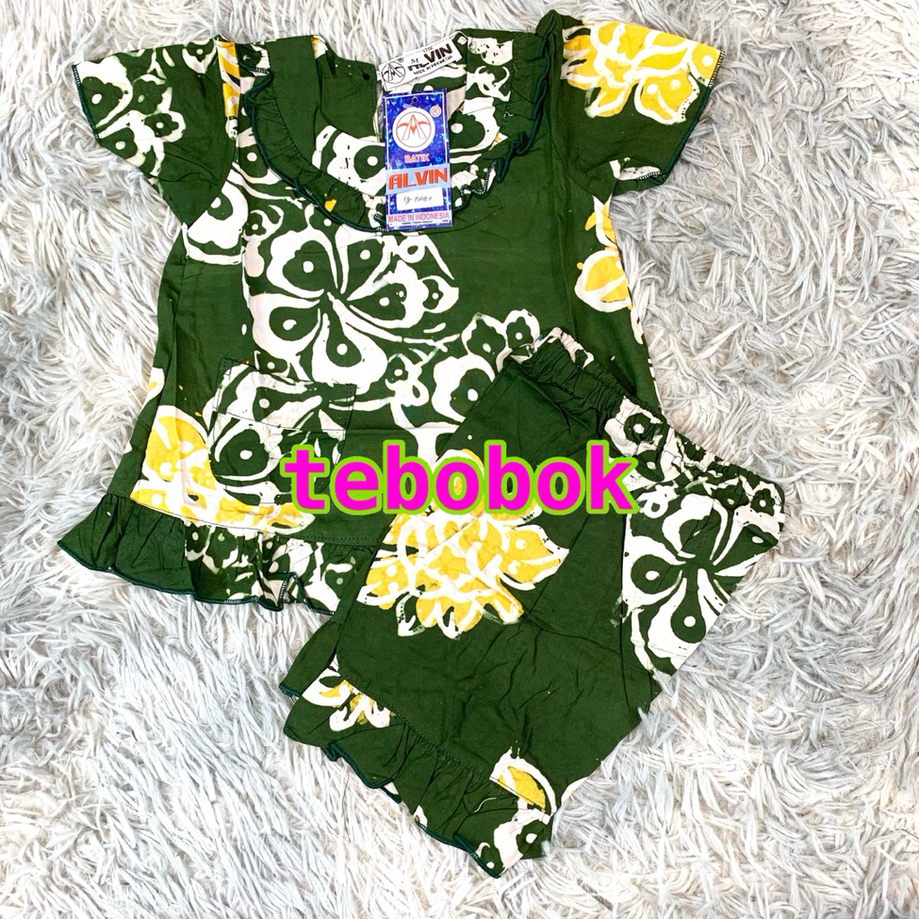 PROMO Batik Alvin - Stelan Alvin Baby 1-3 Tahun Stelan Batik Alvin Anak Perempuan Stelan Batik