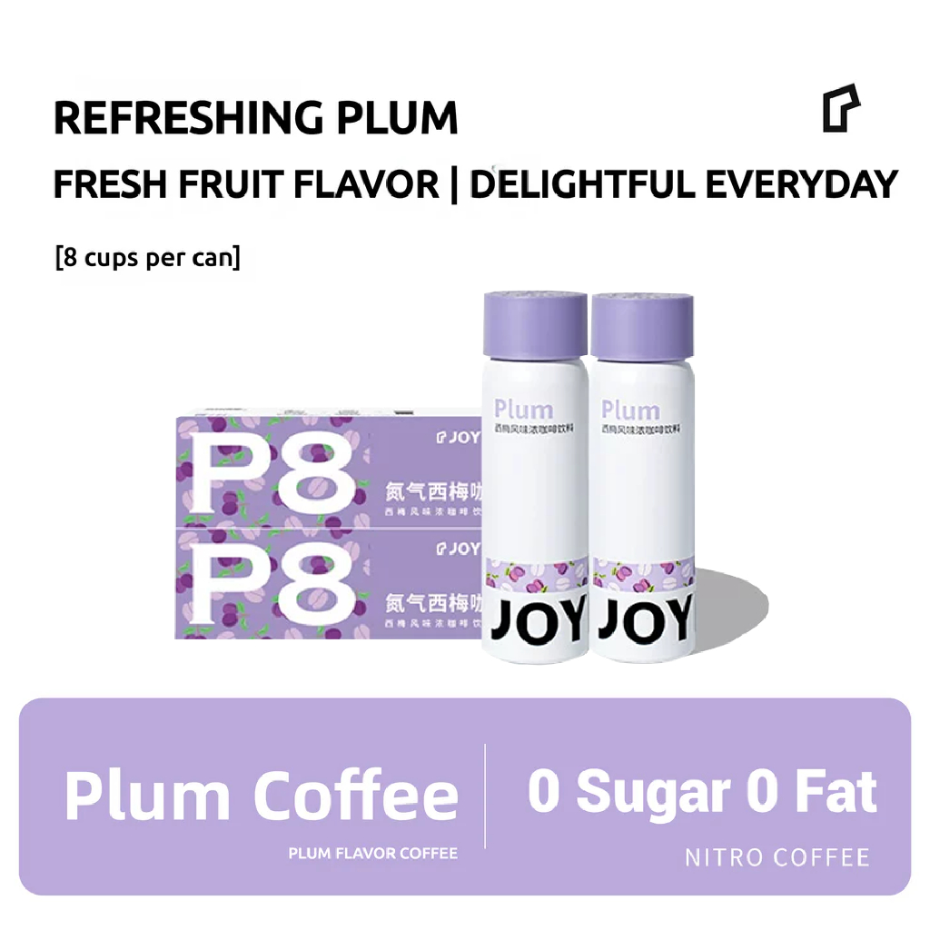 

[ 2pcs ] JOYINBAG P8 Plum Nitro Coffee [ Plum Coffee ] 8 Espresso Shots Per Can