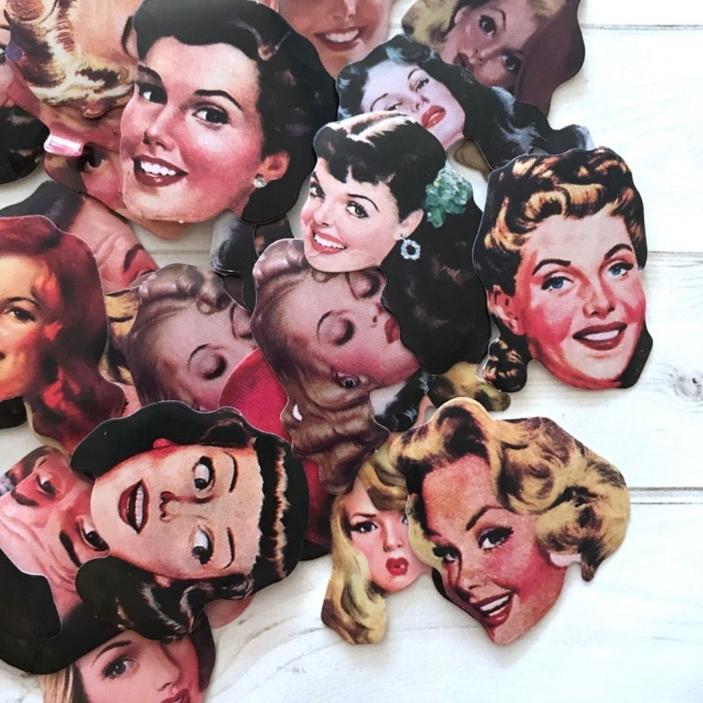 

STIKER FACE VINTAGE JOURNALING SCRAPBOOK