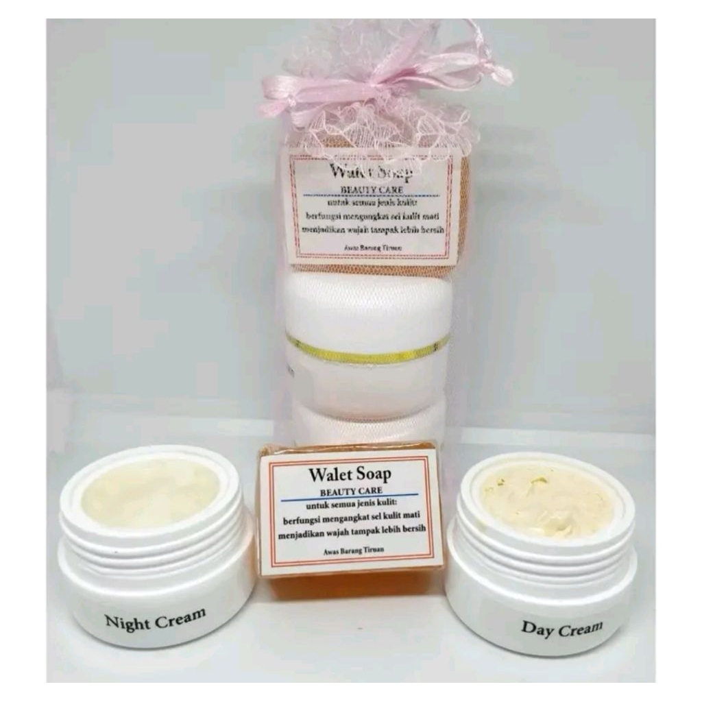 walet set jaring pink original | crem walet