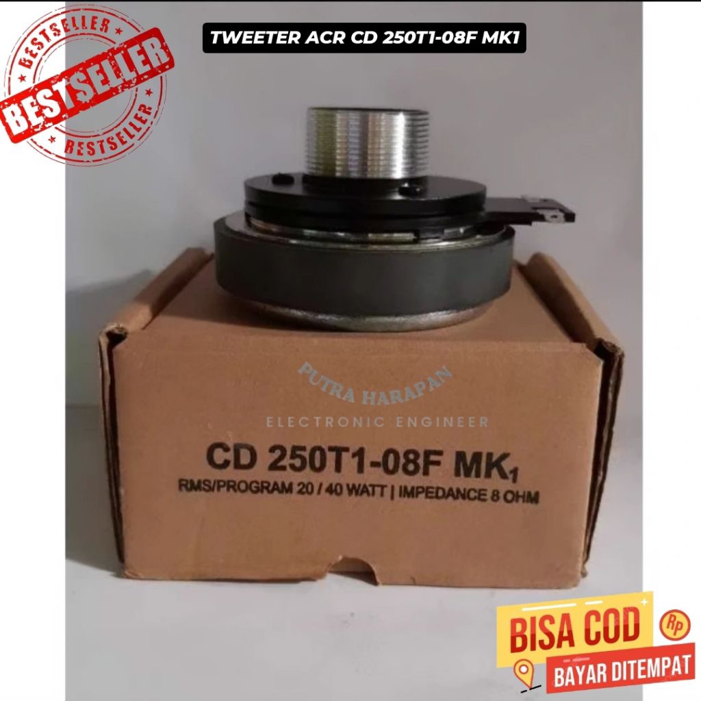 DRIVER TWITTER ACR CD 250T1-08F MK¹ (CD 02) 40 WATT 8 OHM ORIGINAL