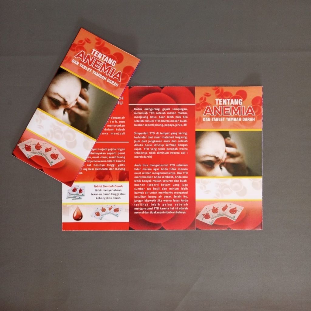 Leaflet / Brosur Anemia, Leaflet Kesehatan, Media Promkes, Tablet Tambah Darah