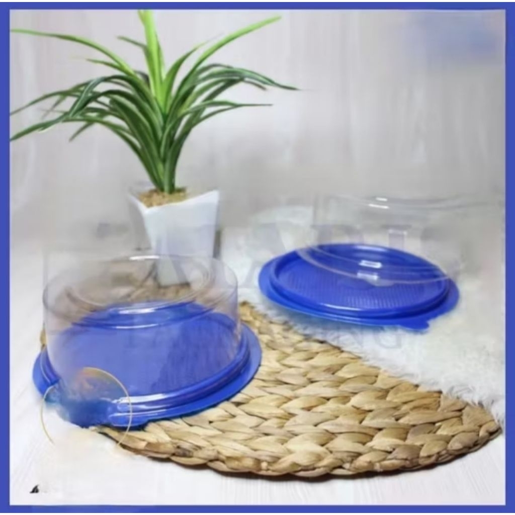 (25 set) Mika plastik tutup kue mini tart kue ulang tahun diameter 12cm termasuk tutup nya bolu sifo