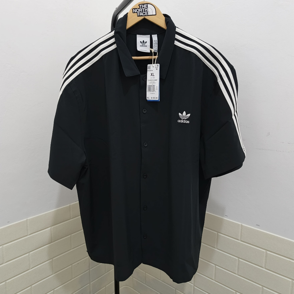 Kemeja Pendek Adidas Adicolor Classics Shirt 3 Strips Original Pria