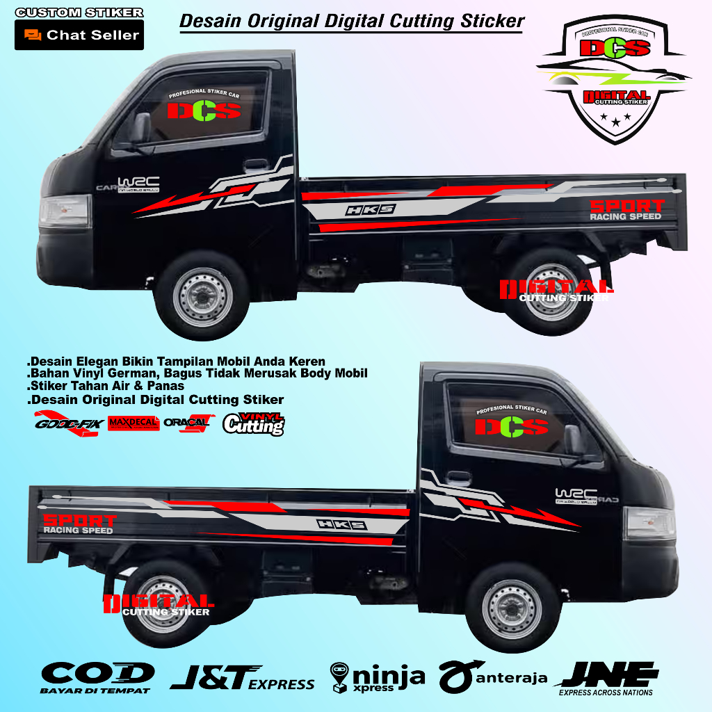Stiker mobil pick up new carry stiker variasi body pick up