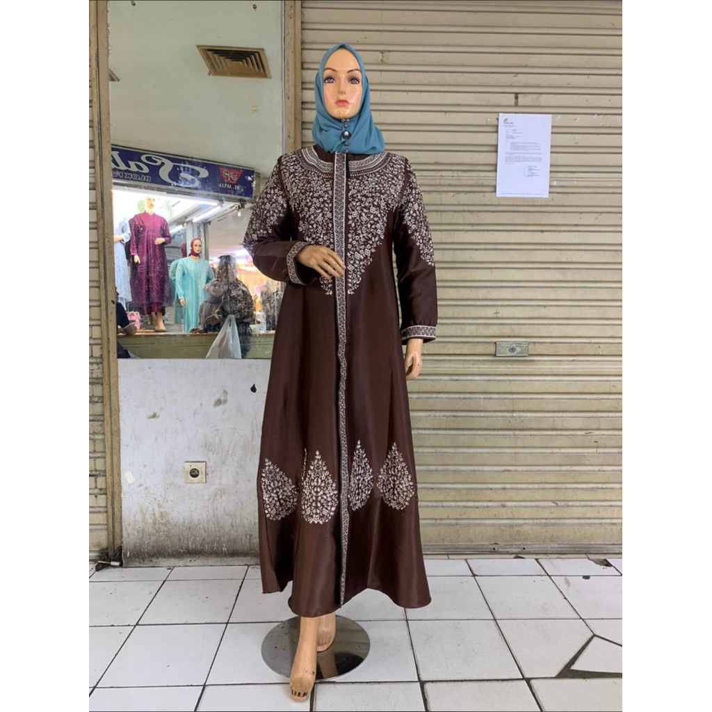 busui gamis bordir atas bawah real pick