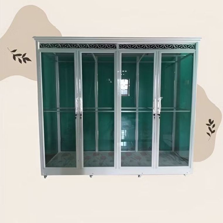 Azami aluminium - Lemari gantungan baju gamis kaca /Lemari gamis full kaca /Lemari gantungan baju al