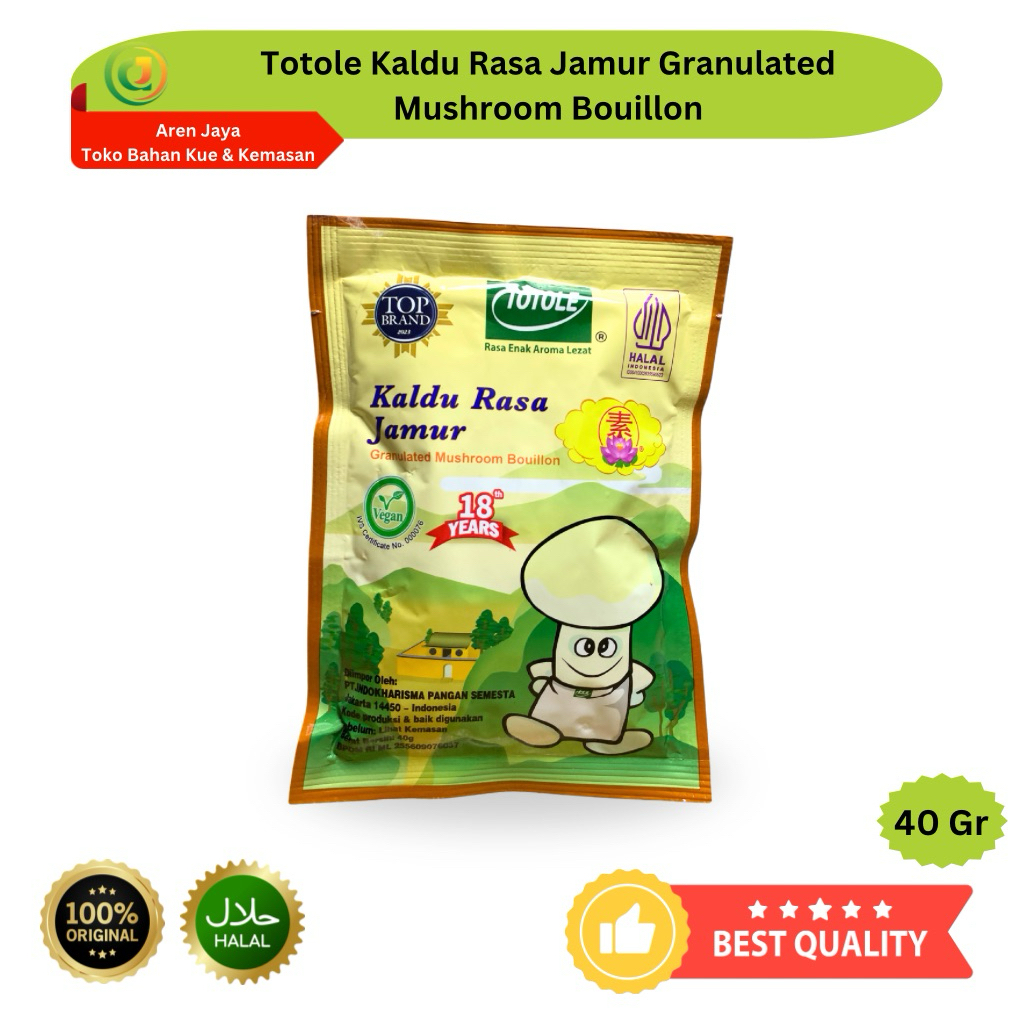 

Totole Kaldu Jamur Bumbu Totole Kaldu Rasa Jamur Vegan Granulated Mushroom Bouillon 40 Gram Original