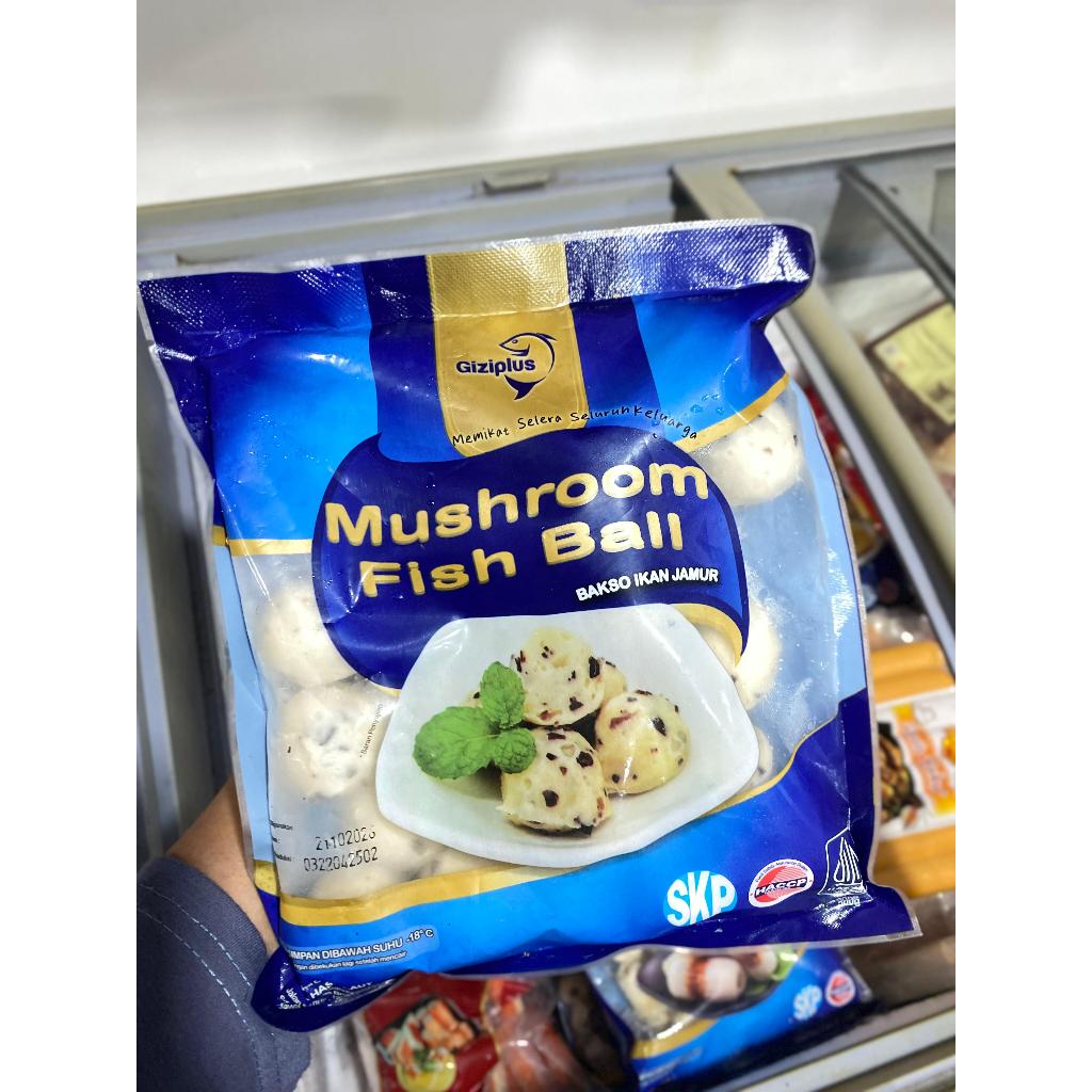 

BAKSO JAMUR GIZIPLUS 500gr / MUSHROOM FISH BALL / AYU PUTRI FROZEN FOOD