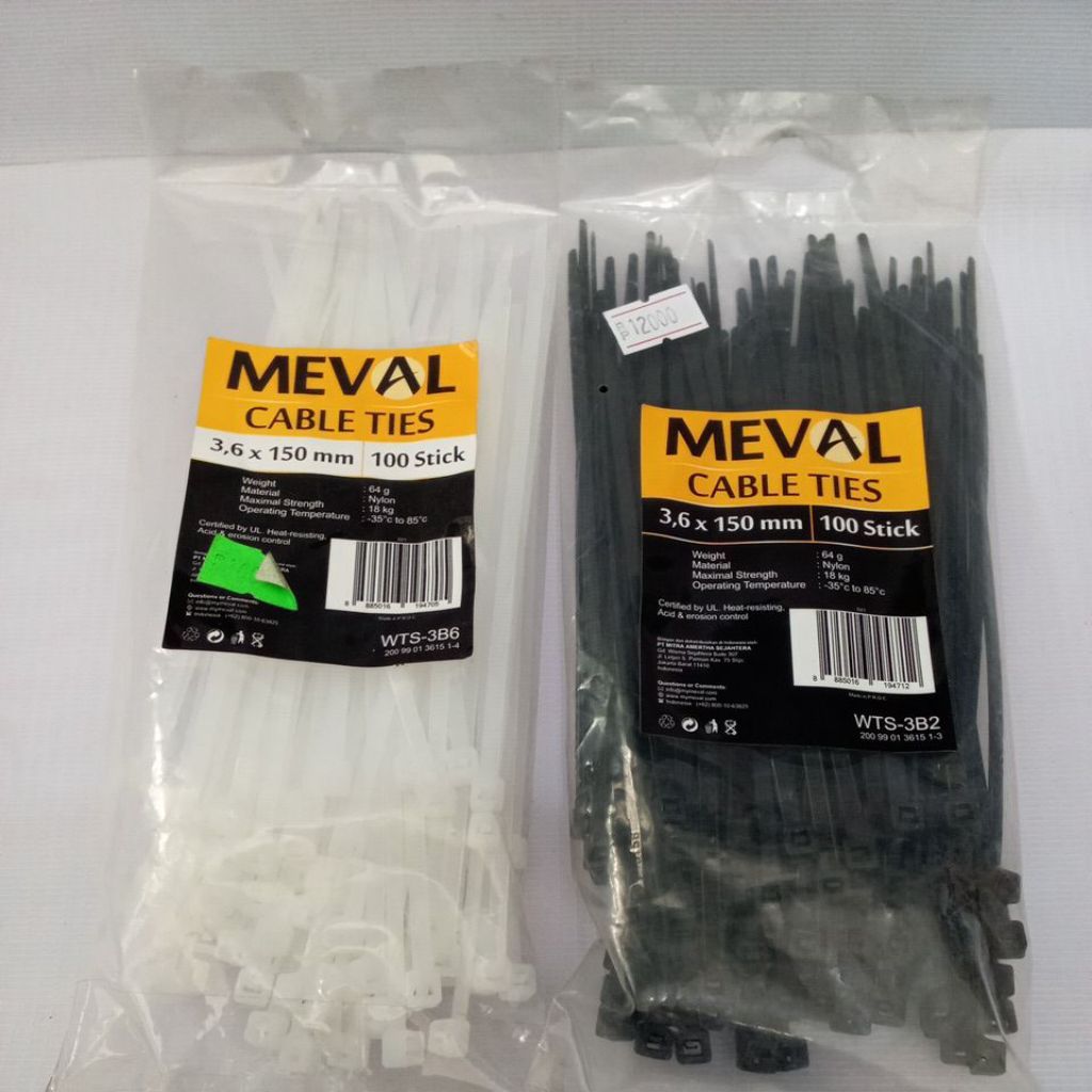 

Kabel Ties 3.6 x150mm isi 100pcs Nylon Cable Ties 3.6 x 150 mm Insulok pcs