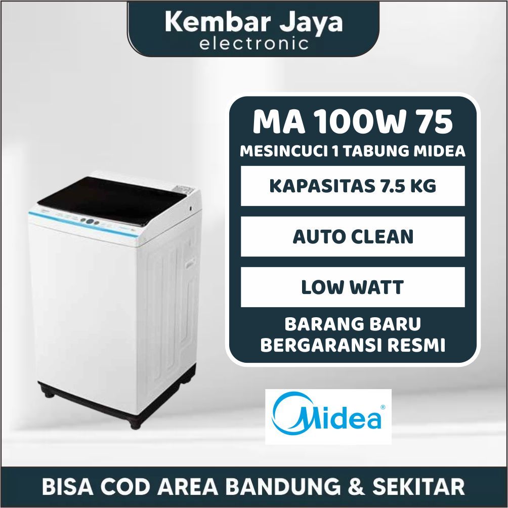 MESIN CUCI 1 TABUNG MIDEA MA 100W 75 KAPASITAS 7KG