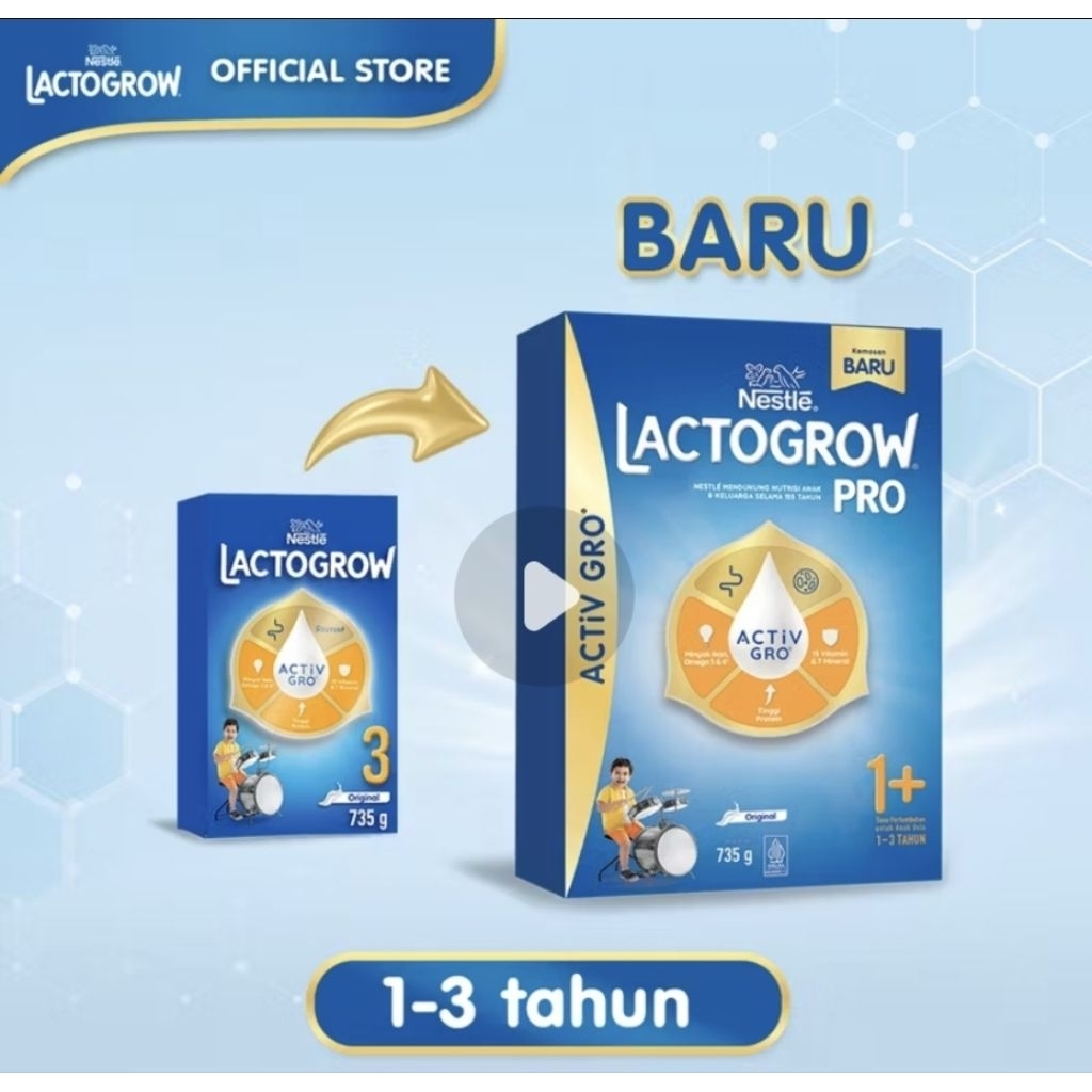 Lactogrow 3 1+ Madu Vanila 1000gr g 1 kg