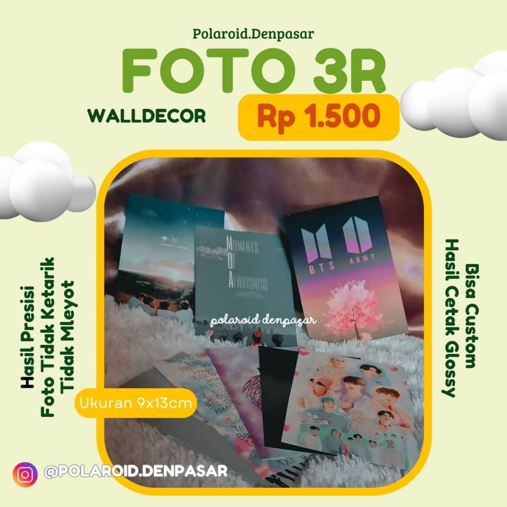 

FORO 3R / WALLDECOR UKURAN 3R GLOSSY BONUS DOUBLE TAPE