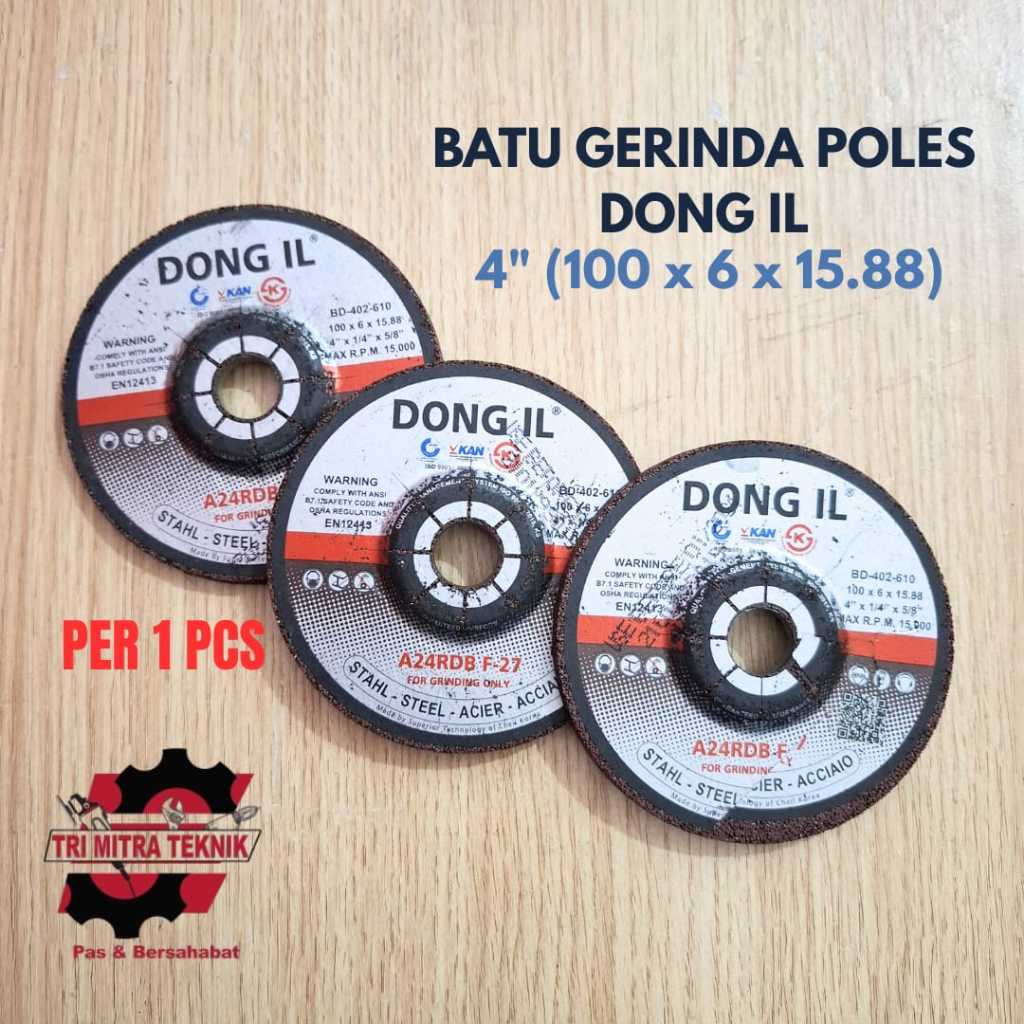 [Per 1 Pcs] Batu Gerinda Poles DONG IL 4 Inch (100 x 6 x 15.88)