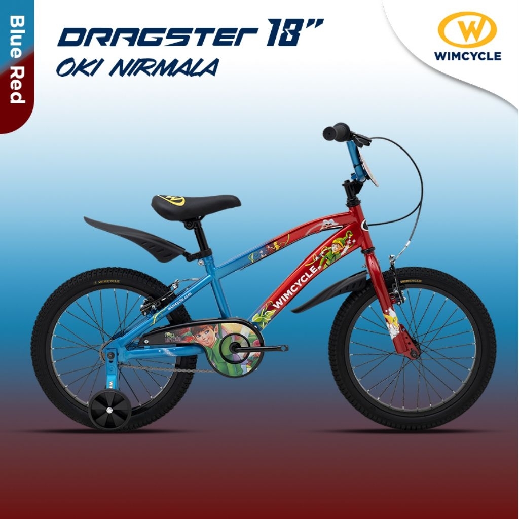 Sepeda bmx Anak 18inch Wimcycle Dragster{Oki Nirmala}