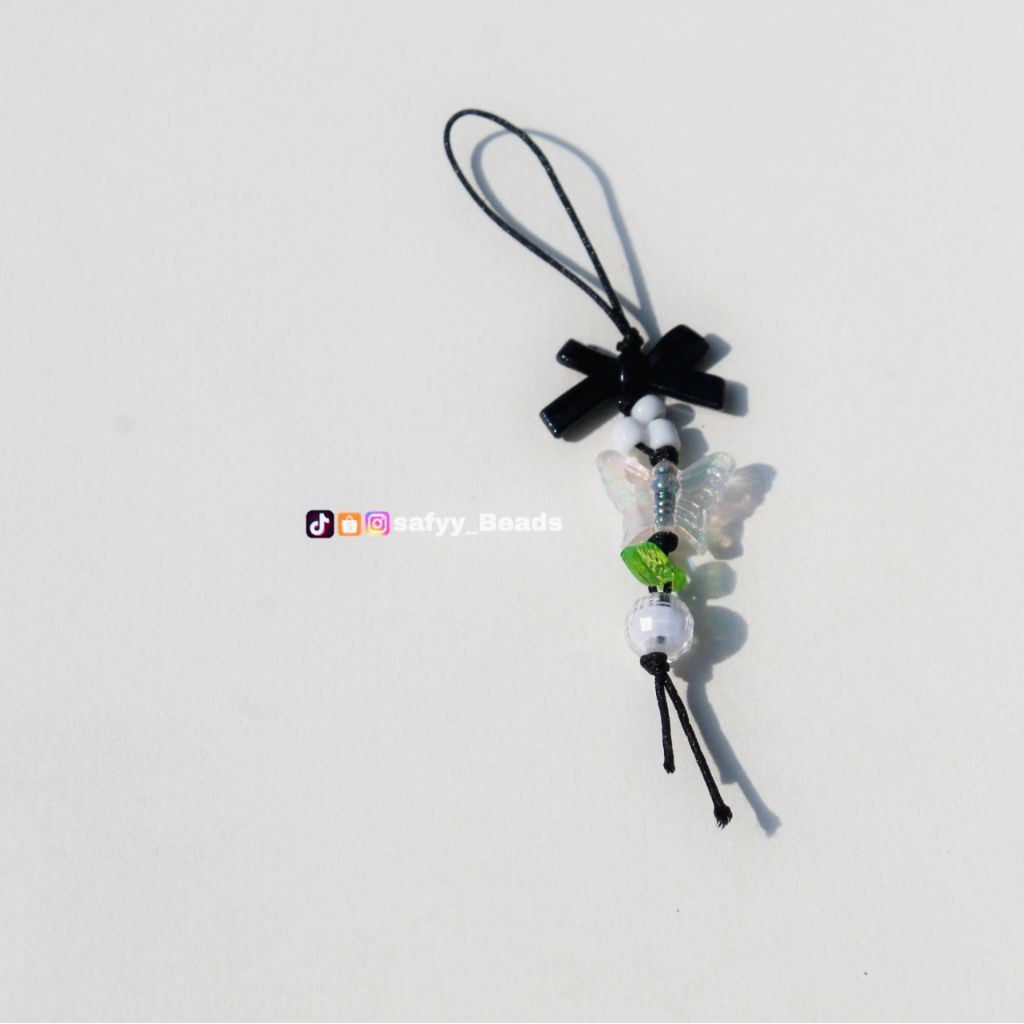 -Safyy_Beads|Gantungan tas pita hitam