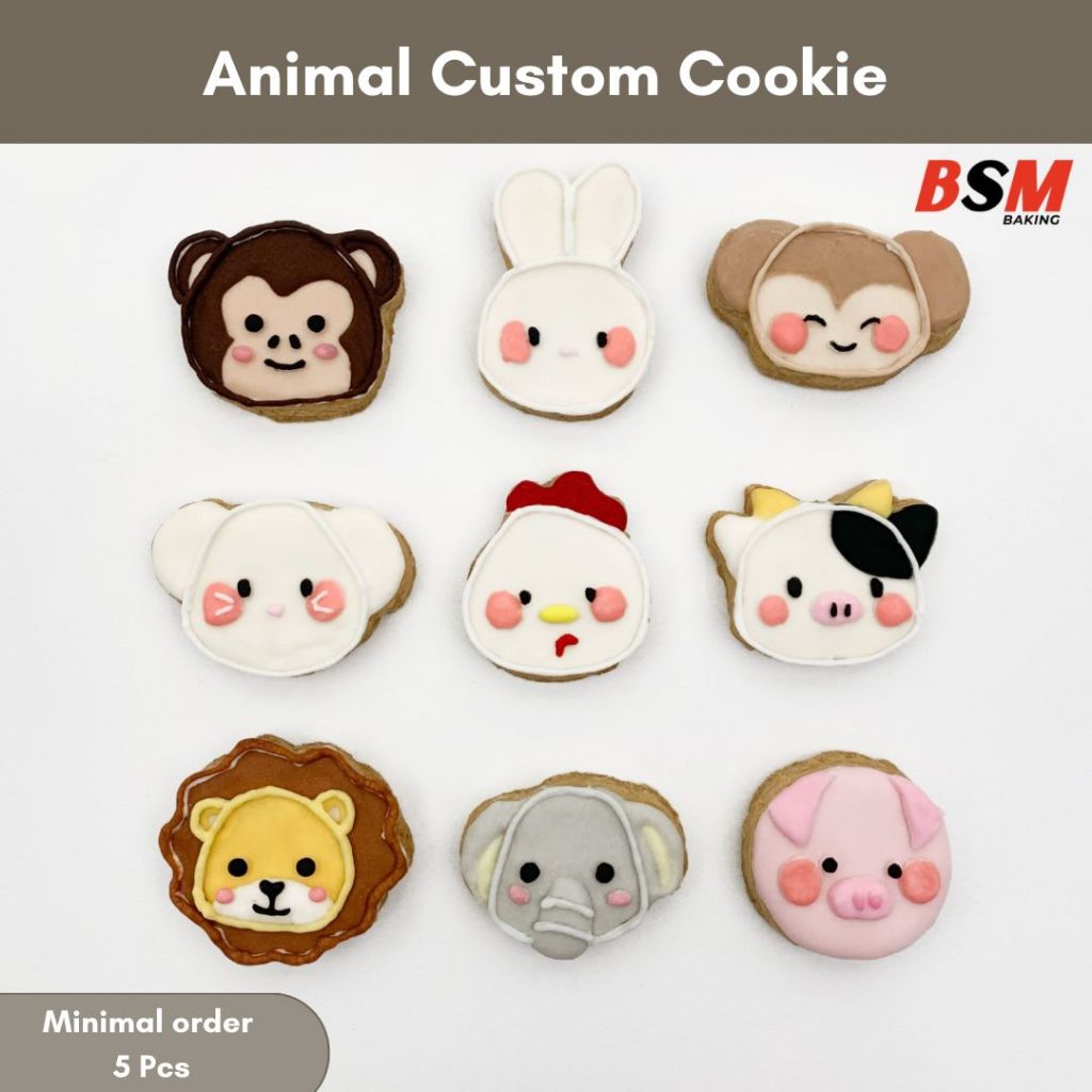 

Animal Cookies / Cookies Karakter Hewan / Sugar Cookies / Custom Cookies / Cookies Custom / Decorated Cookies