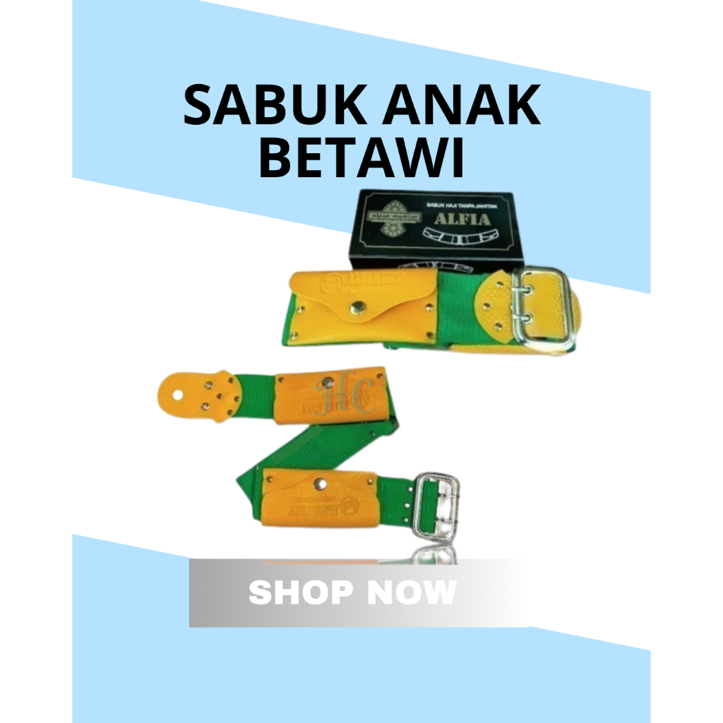 SABUK HAJI ANAK ANAK  SABUK BETAWI/BELT HAJI/SABUK TANPA JAHITAN ALFIA
