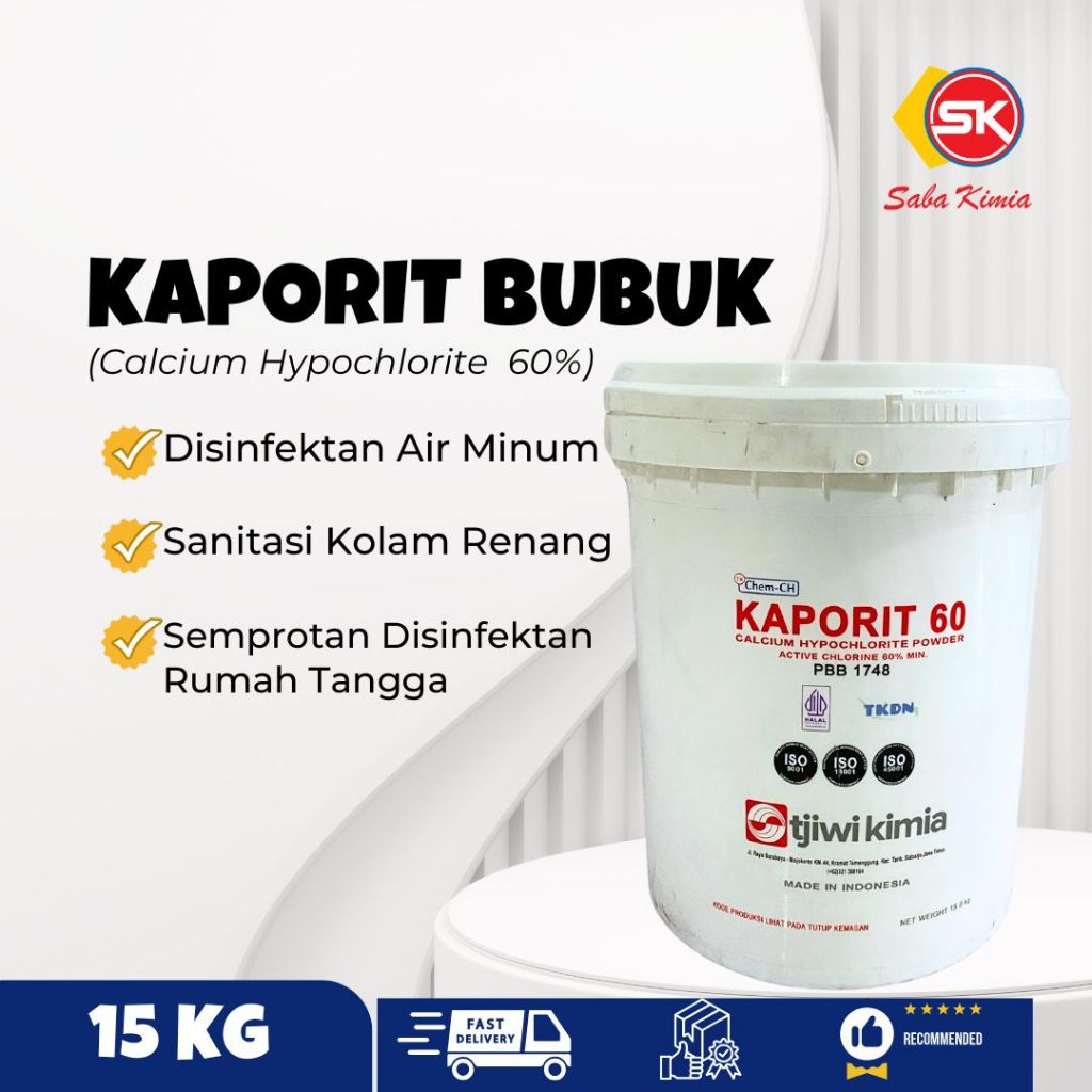 Kaporit Bubuk 15kg / Kaporit Tjiwi 60%
