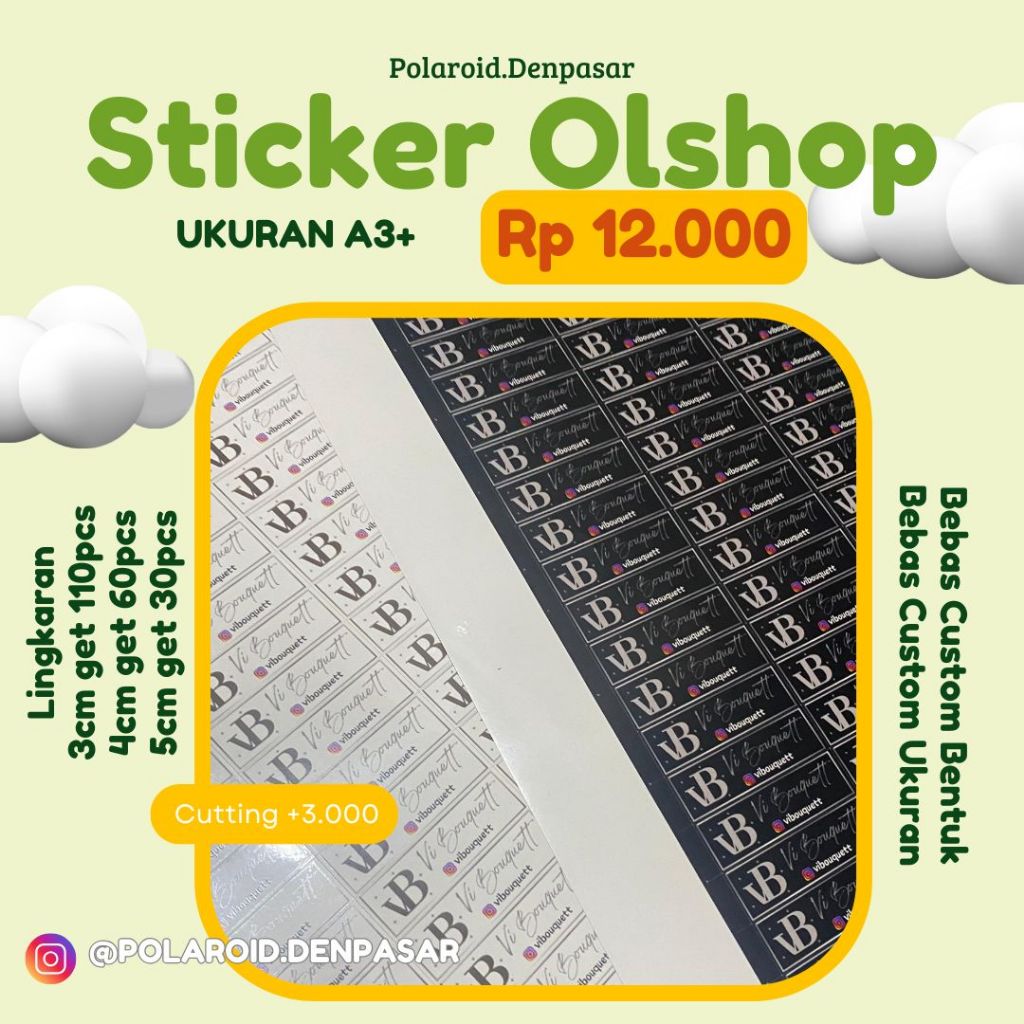 

Stiker Olshop Denpasar Ukuran A3+ Bahan Bontak