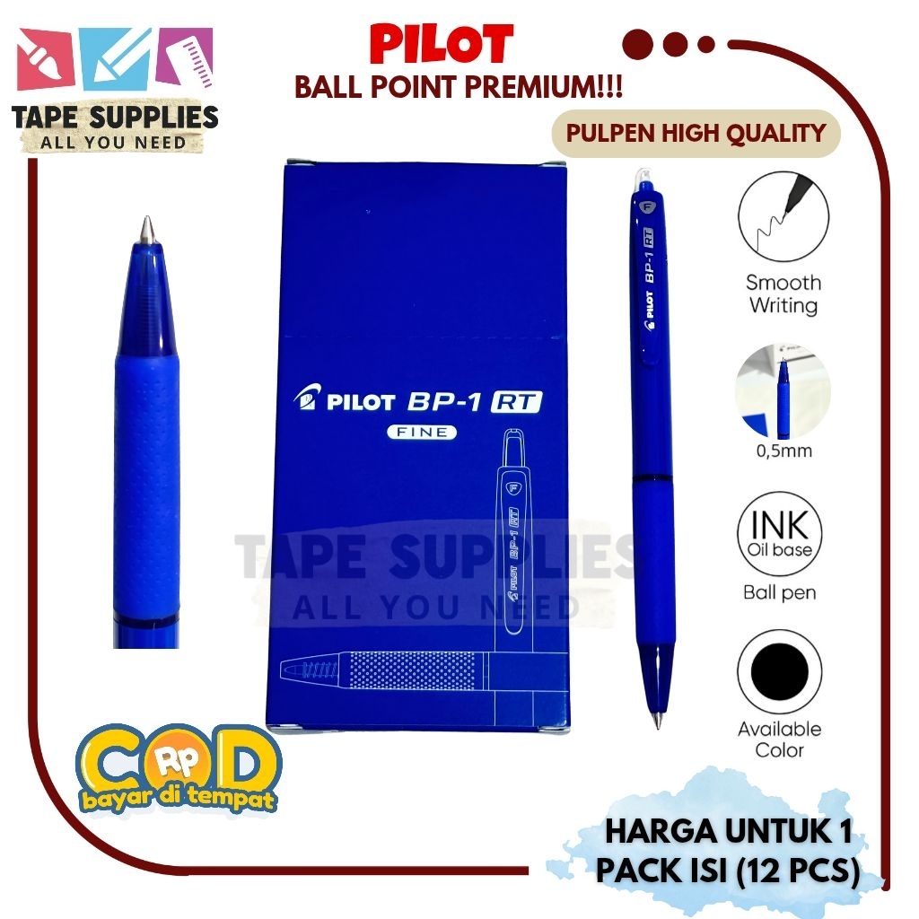 

(12 PCS) PULPEN / BALL POINT TERBAGUS!!! PILOT BP-1 RT