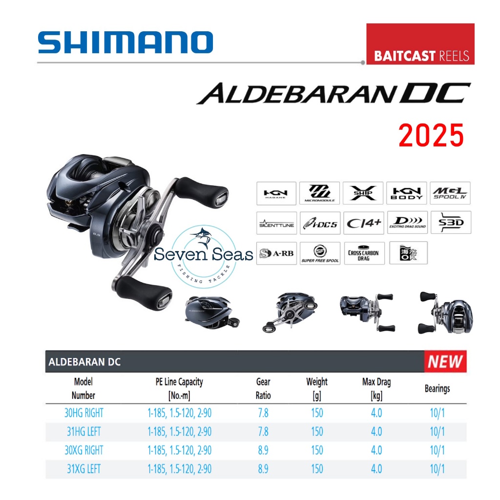 Shimano Aldebaran DC 30/31 Model 2025 BC Baitcasting Reel Pancing