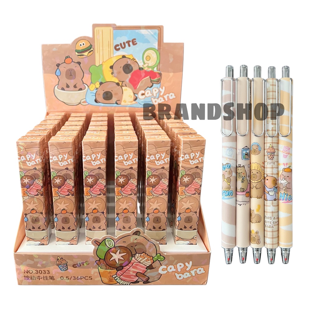 

Pulpen Anak Blind Box Capybara Pen Surprise Cetek Lucu Karakter Kartun 0.5mm