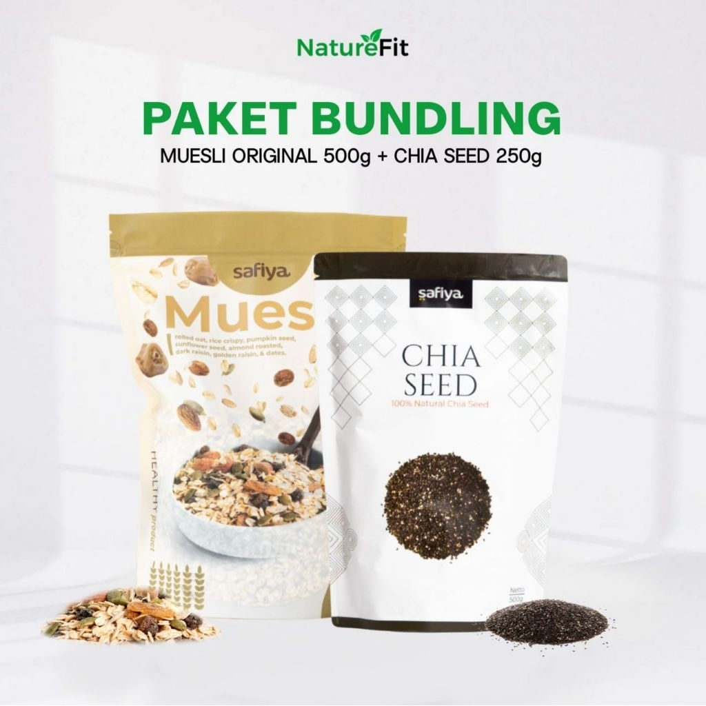 

Safiya Paket 2in1 Muesli 500Gr Original + Chiaseed 250Gr Premium