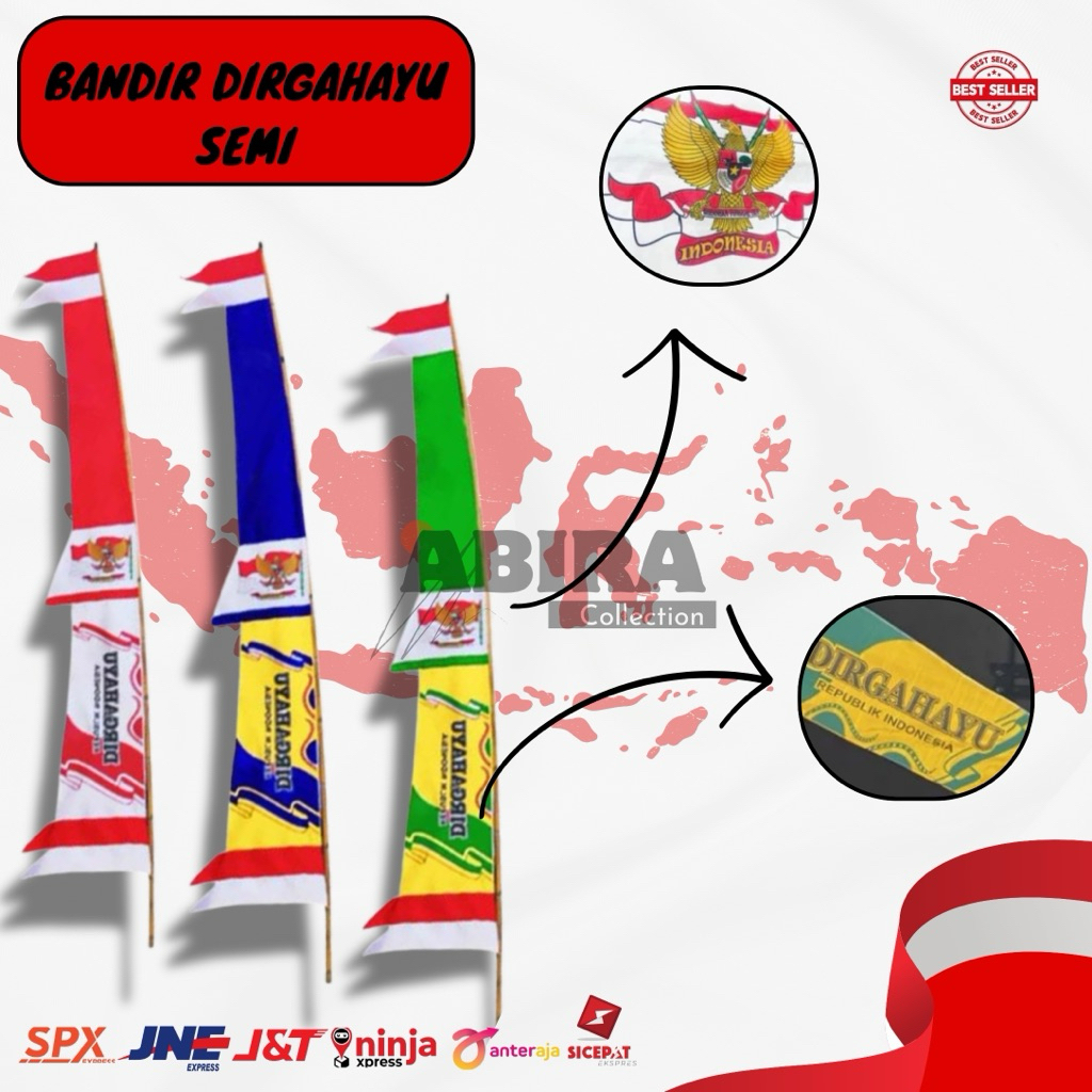 BENDERA UMBUL UMBUL BANDIR DIRGAHAYU ( 4 meter )