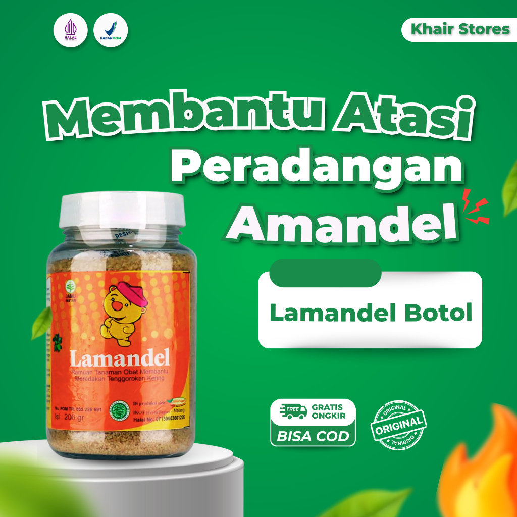 

LAMANDEL BOTOL | Minuman Herbal Atasi Peradangan Amandel dan Sakit Tenggorokan