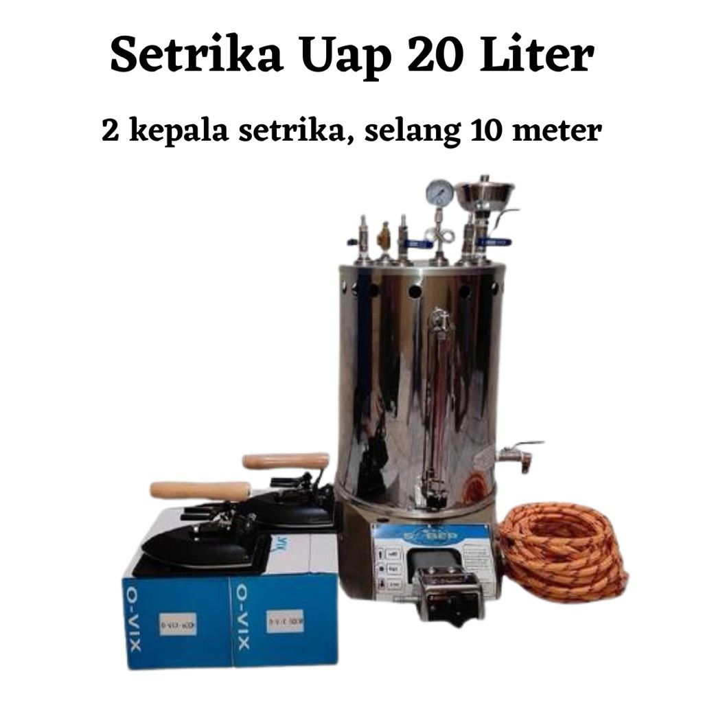 Setrika Laundry Setrika Uap Boiler 20 Liter area Medan Binjai