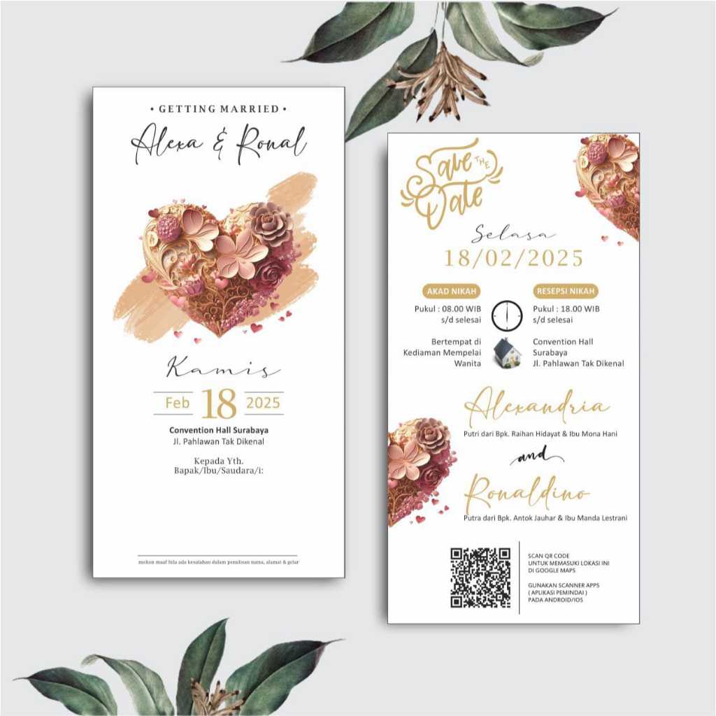 UNDANGAN SIMPLE 1LEMBAR BOLAK BALIK