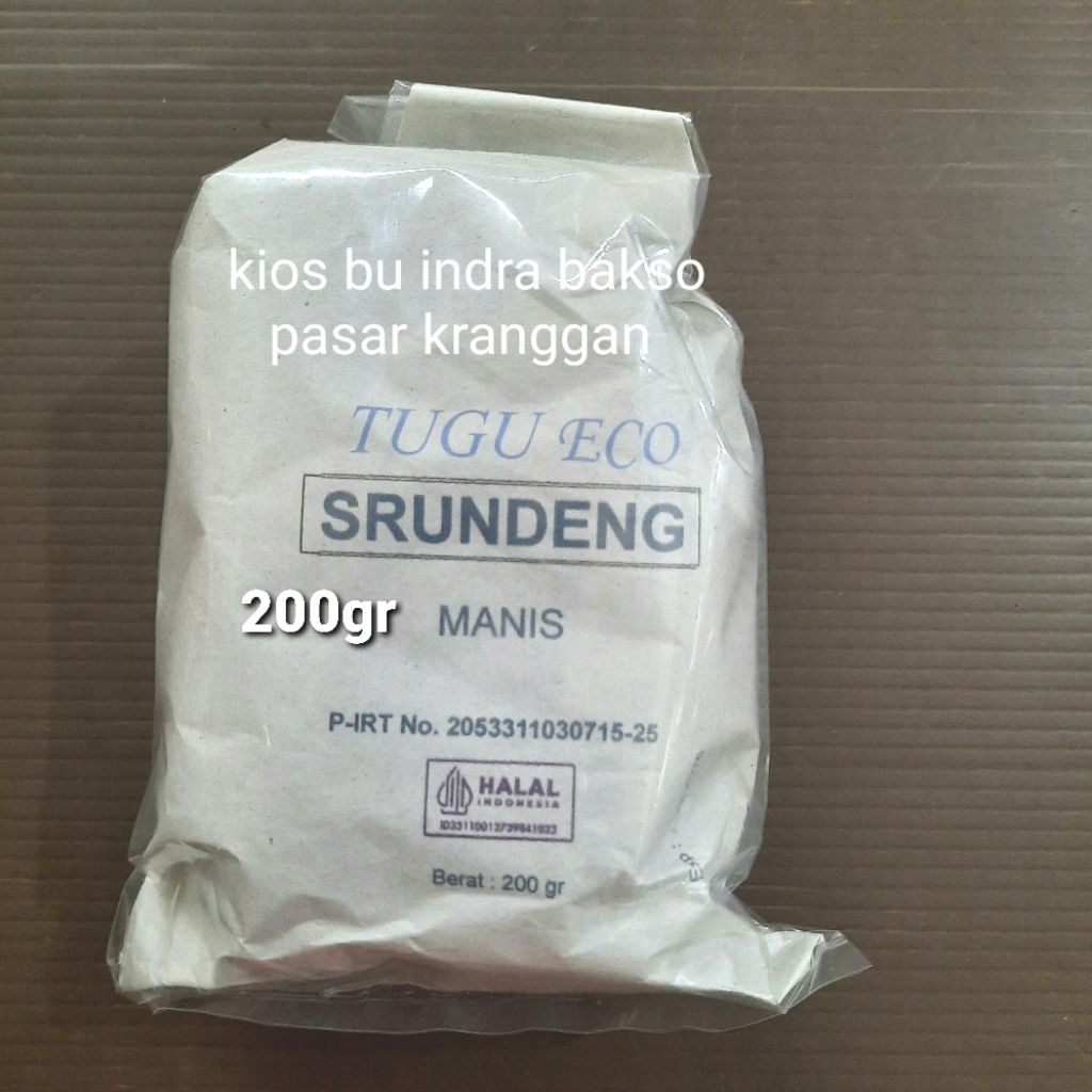 

serundeng manis tugu eco 200 gr srundeng kelapa bukan varia mesran
