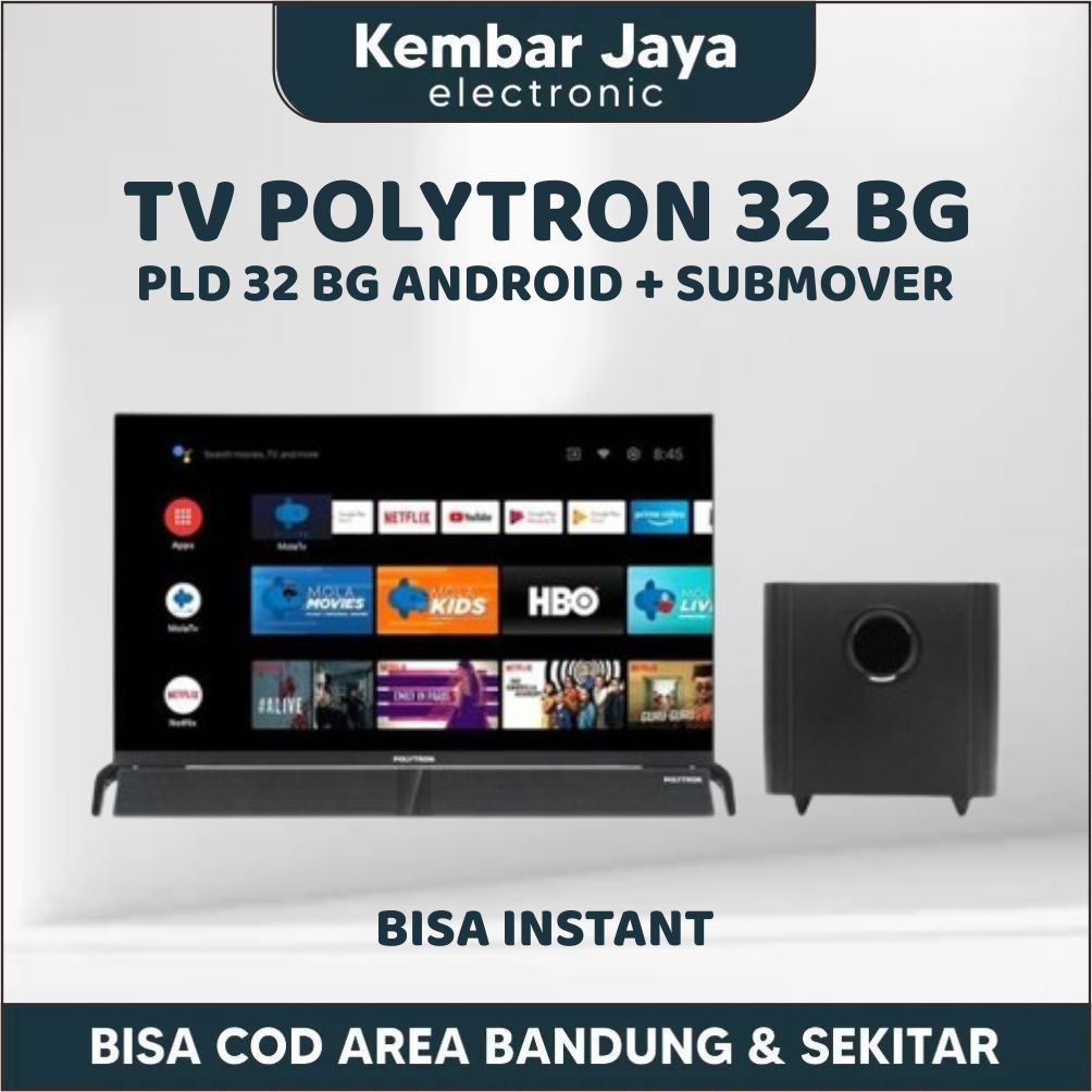 TV POLYTRON 32 INCH PLD32BAG9858 PLD 32 BAG 9858 CINEMAX SOUNDBAR - 32BG