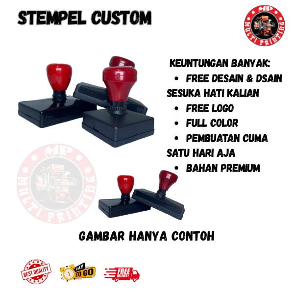 

stempel otomatis custom kotak gratis dsain ukuran full color multi printing