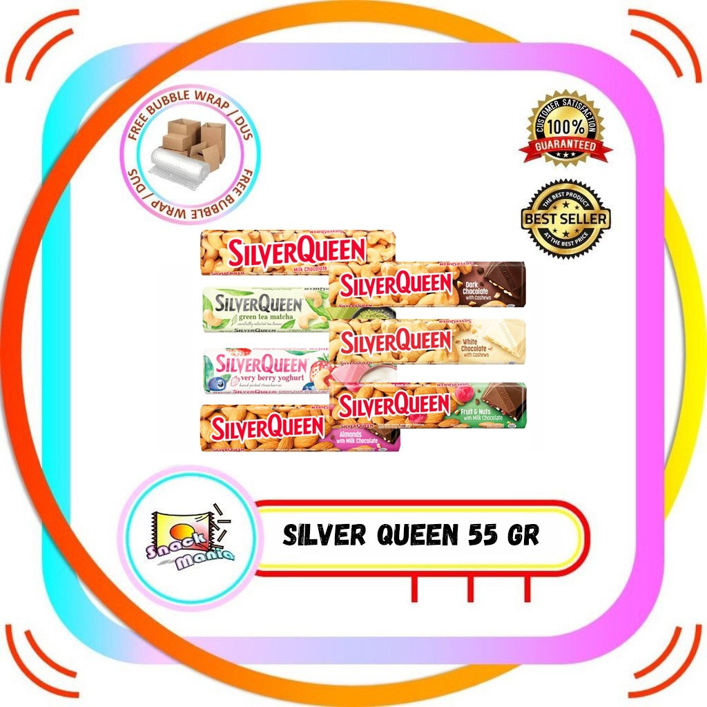 

Silver Queen Chocolate Bar Cashew Fruit Nut Berry Yoghurt Matcha 55 gr