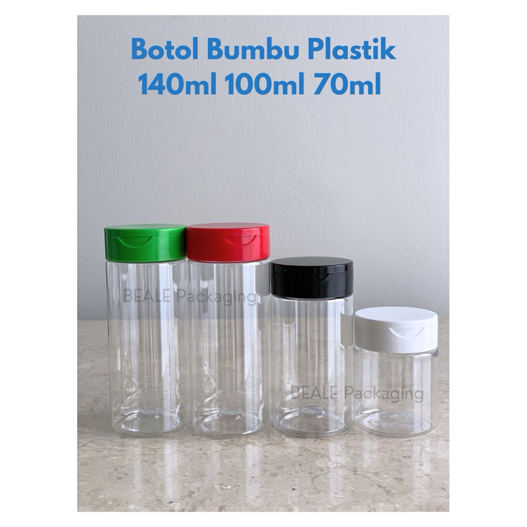 Botol Plastik Tempat Garam Merica Lada 70ml 100ml 140 koepoe kupu PET boncabe stiker label vinil vin