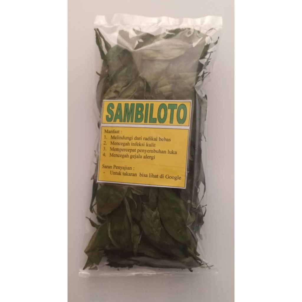 

Daun Sambiloto Kering/Daun Besar/Berat 10 Gram /Daun Sambiloto Saja /No Batang/Rempah Kering / Tradisional Alami