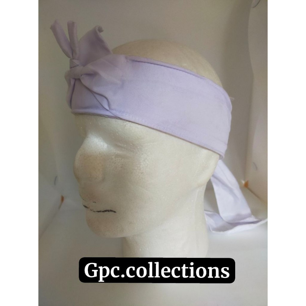 Blangkon Bolong Putih Tali Khas KDM - Ikat Kepala Polos Putih Khas Sunda