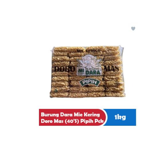 

BURUNG DARA MIE KERING DORO MAS (40'S) PIPIH PCK 1.06KG
