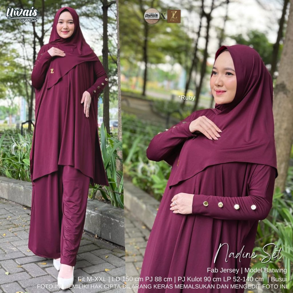 Nadine Set celana Jumbo || Free jilbab