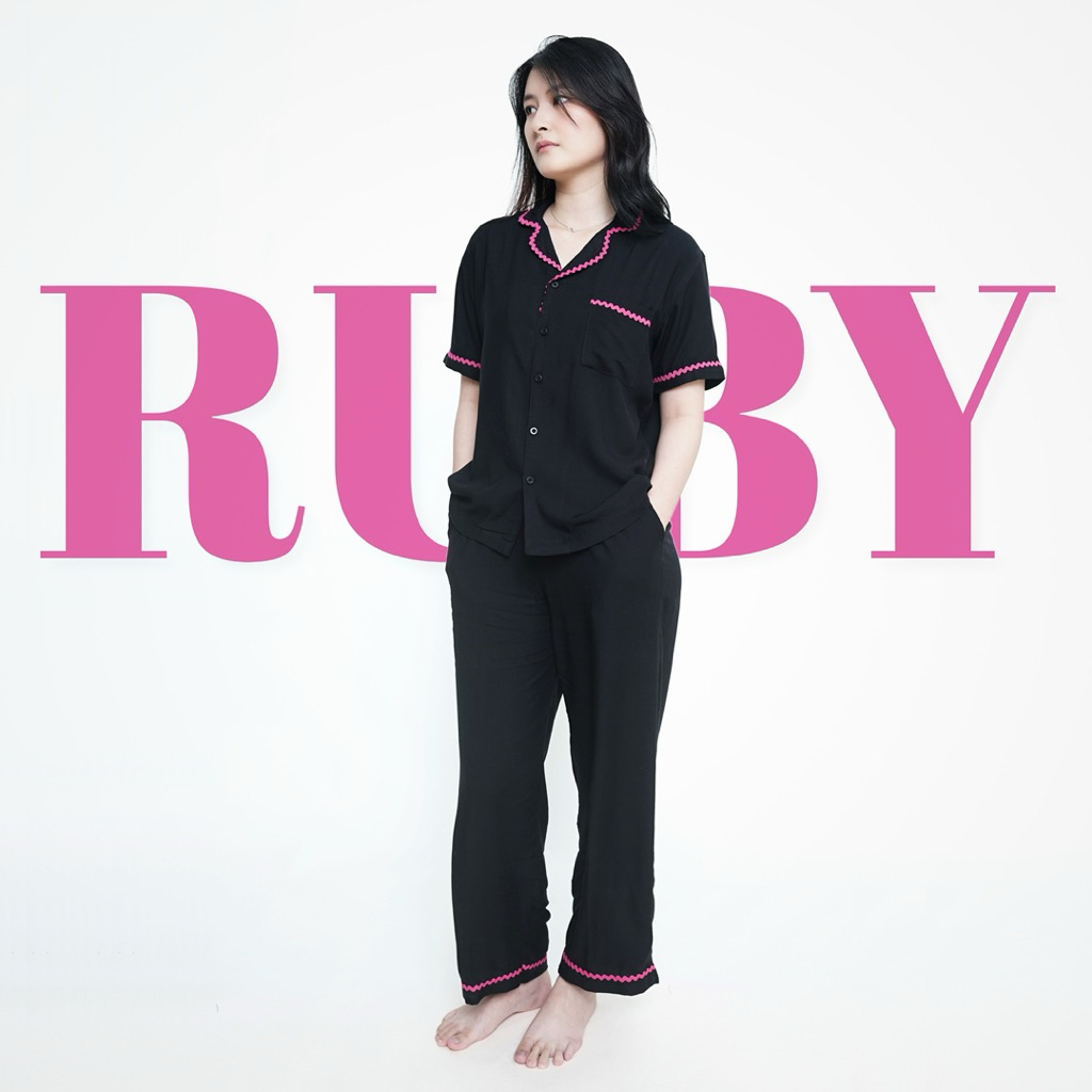 Valora Pajamas Ruby Bahan Rayon Twill Premium Nyaman dipakai Tidur