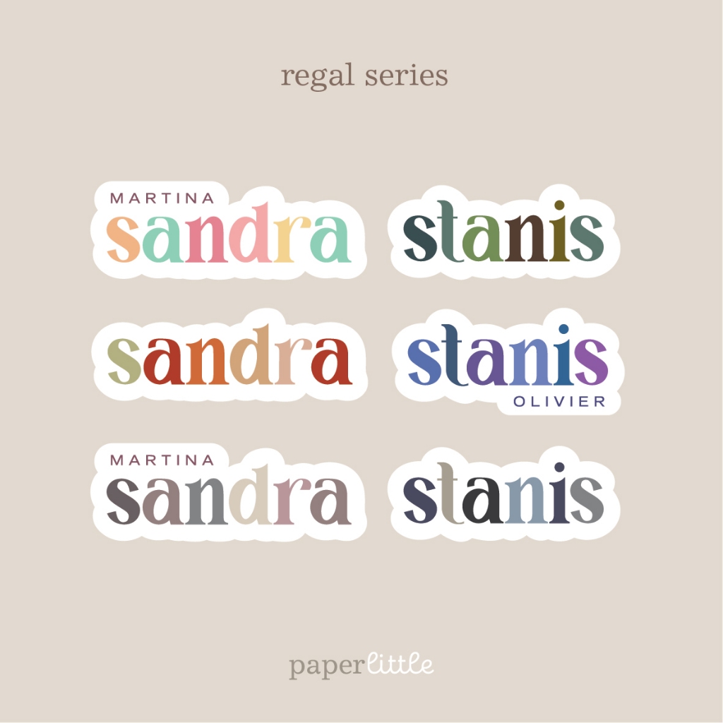 

Paperlittle / Regal / Stiker nama waterproof label nama custom sticker dewasa anak