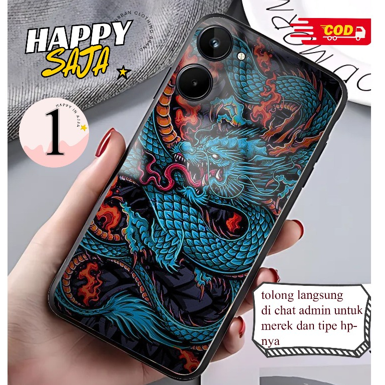 298. HARDCASE GLOSSY CASE PREMIUM PELINDUNG HP BER MOTIF 2D UNTUK REALMI 10 4G/13/13 PRO 5G/C63 C67/
